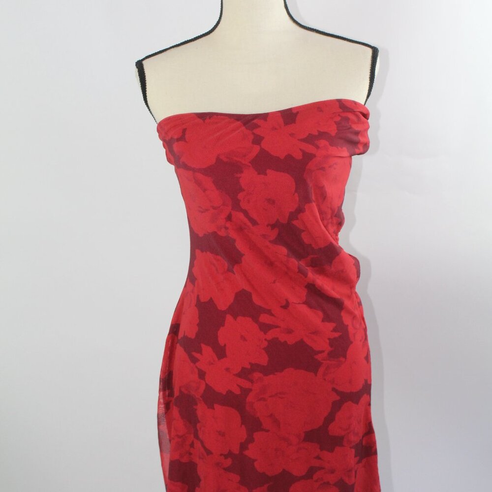 Princess Polly Red Mini Floral Dress - Size 10